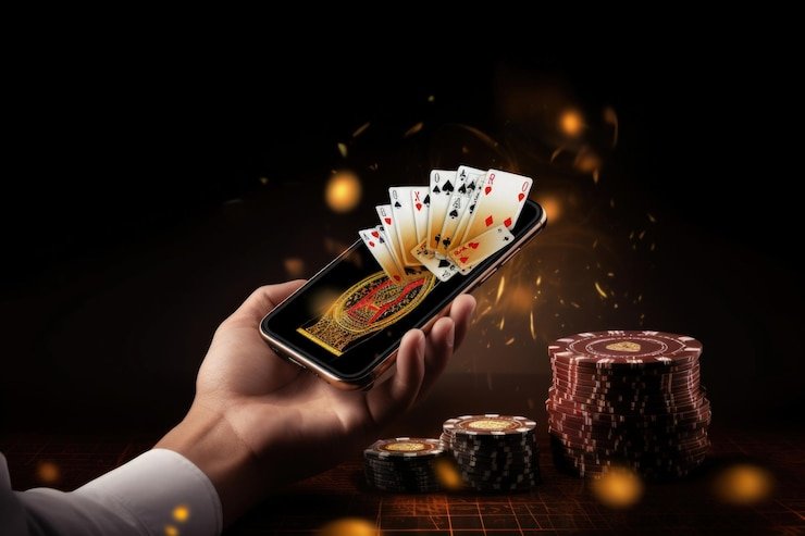 Tim PUBG Mobile Pro League berkompetisi di panggung dengan layar besar menampilkan gameplay